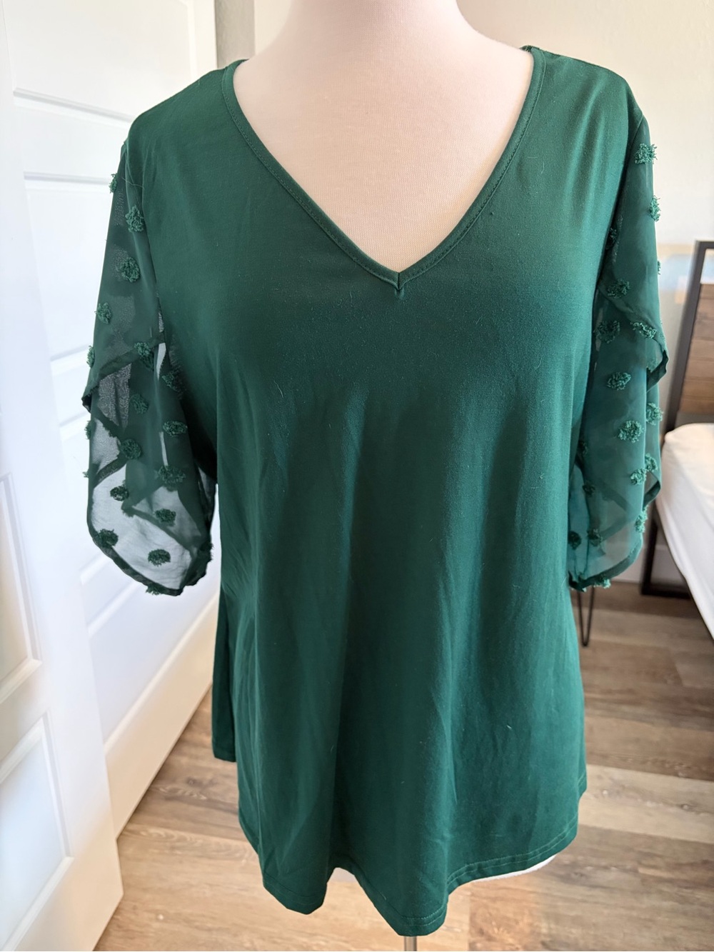 BloomChic Swiss dot sleeve top